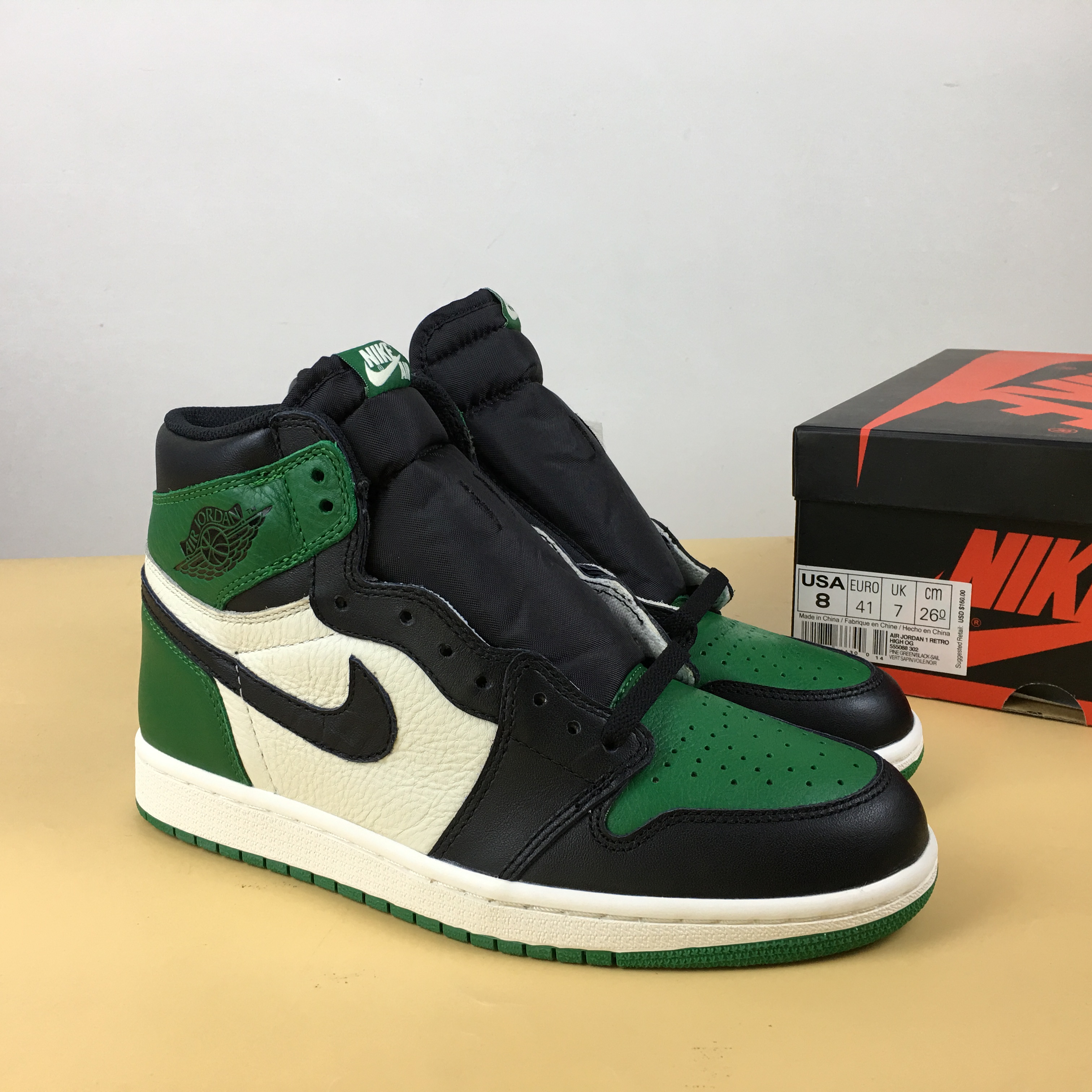 Air Jordan 1 High OG Pine Green Shoes - Click Image to Close